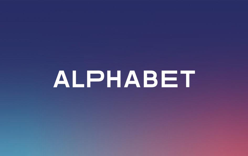 Alphabet Logo auf Gradient