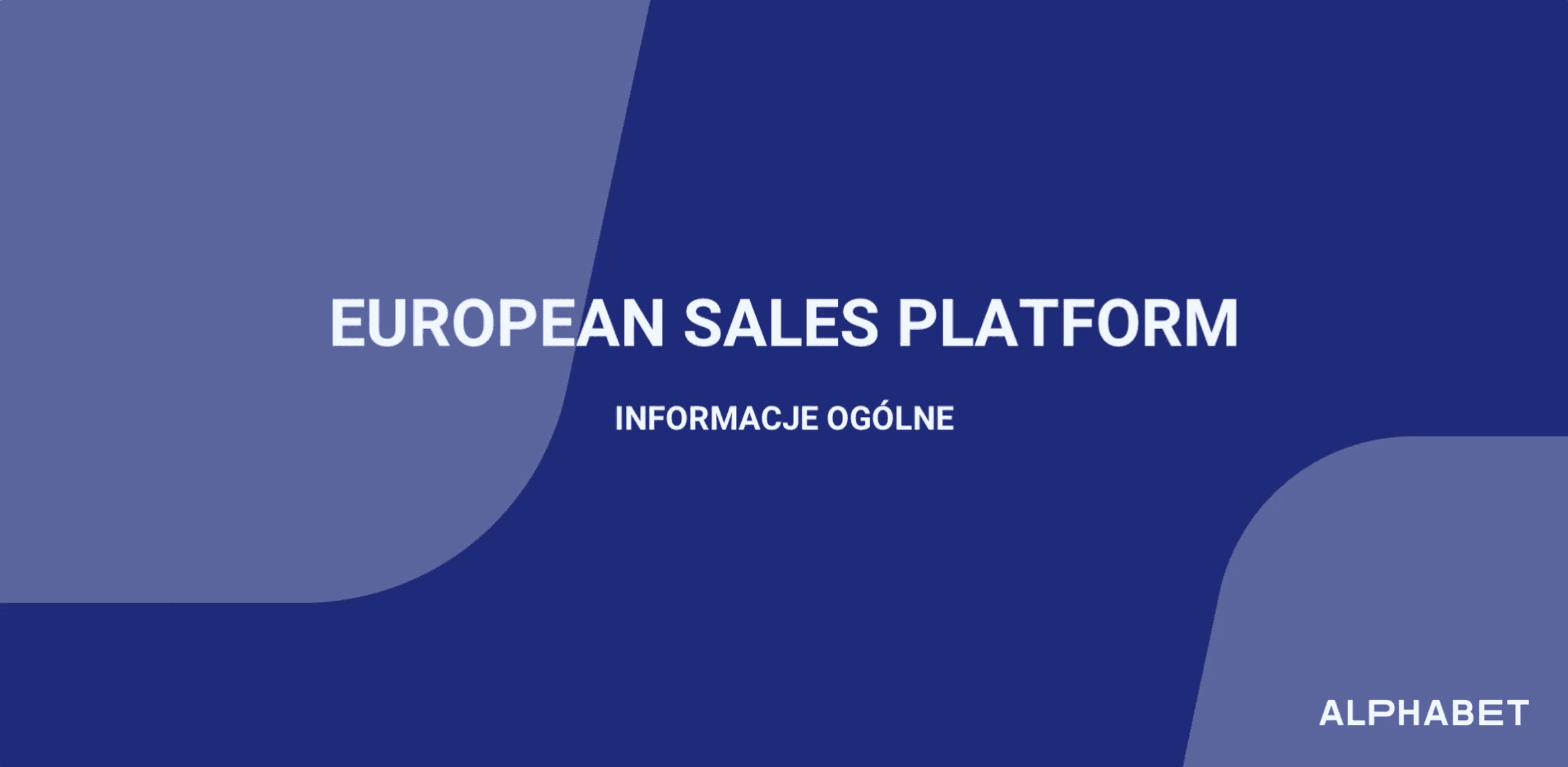 European Sales Platform - przewodnik Alphabet