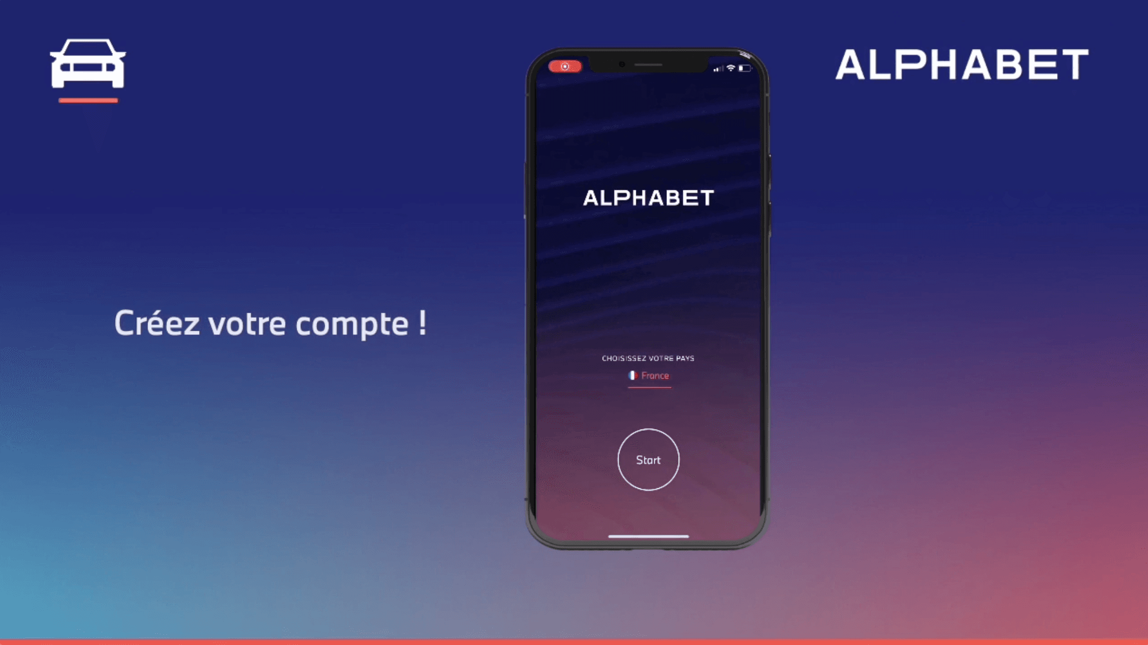Comment se connecter à l'application Alphabet pour la première fois ?