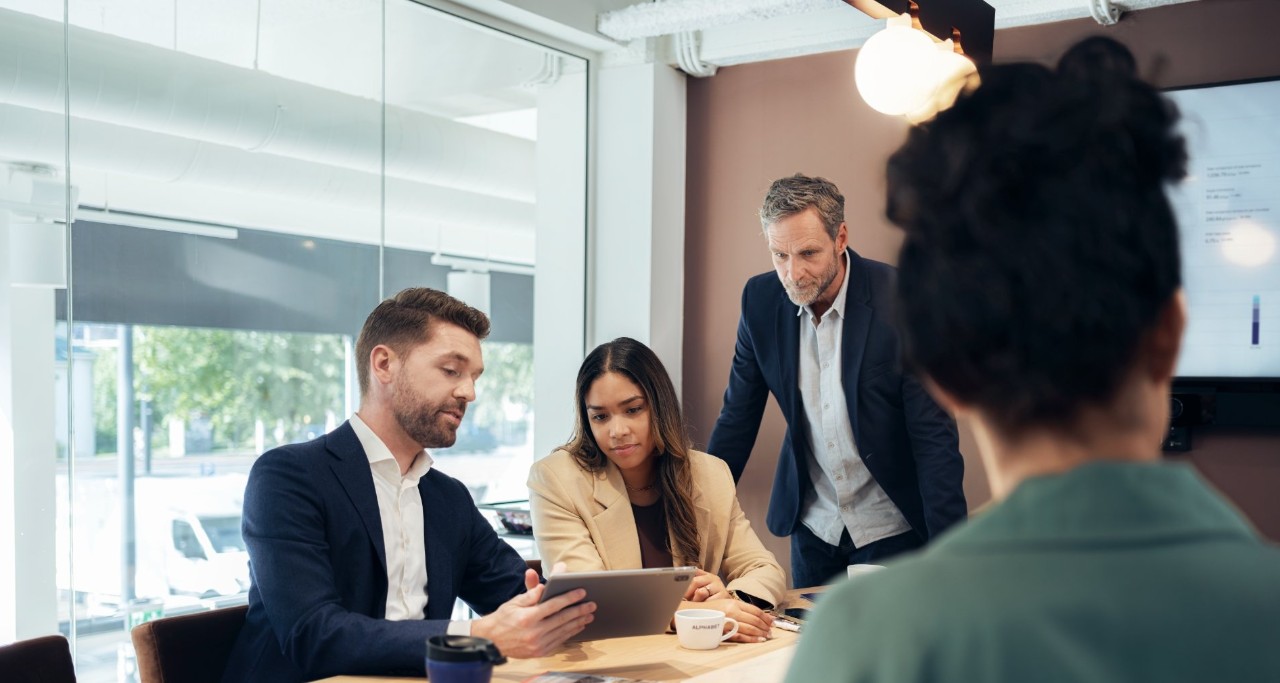 Eine Besprechung in einem Büro