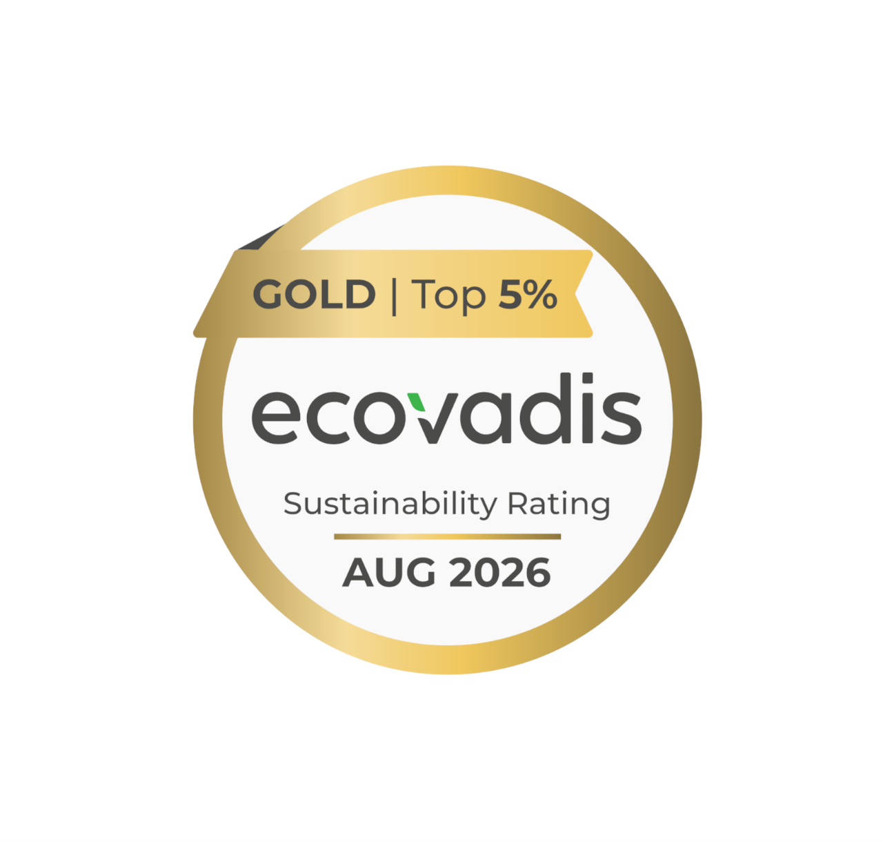 EcoVadis Sustainability Rating August 2026 - Top 5%