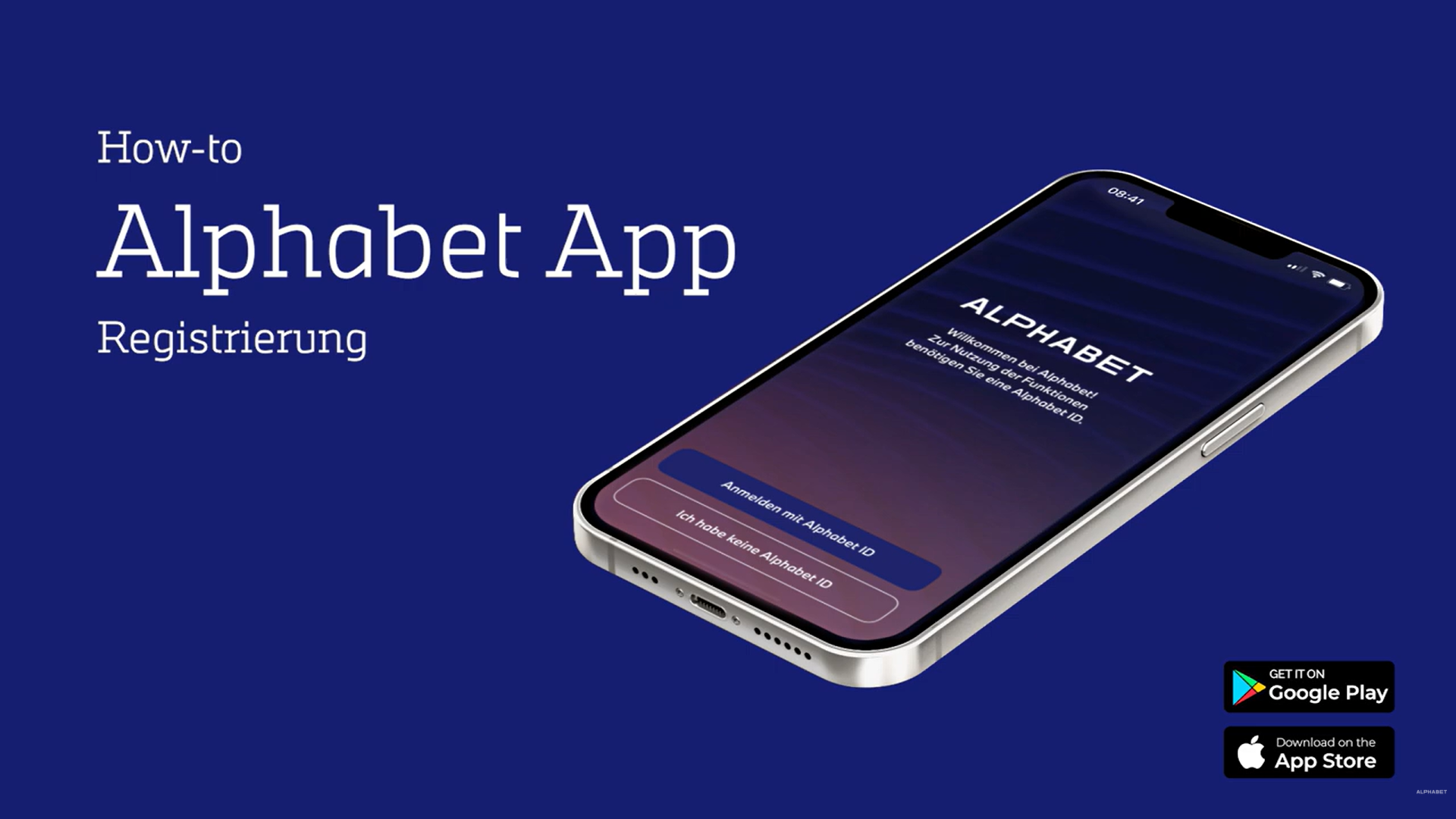 How-To: Registrierung Alphabet App