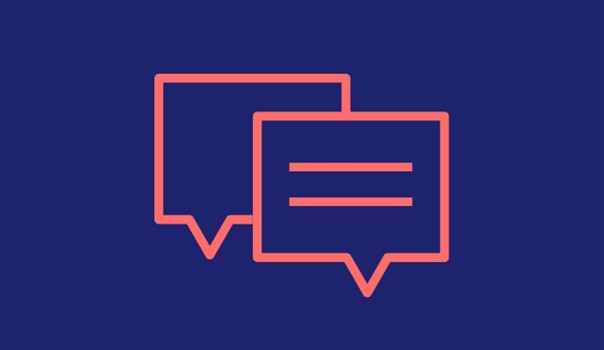 Two speech bubble icons