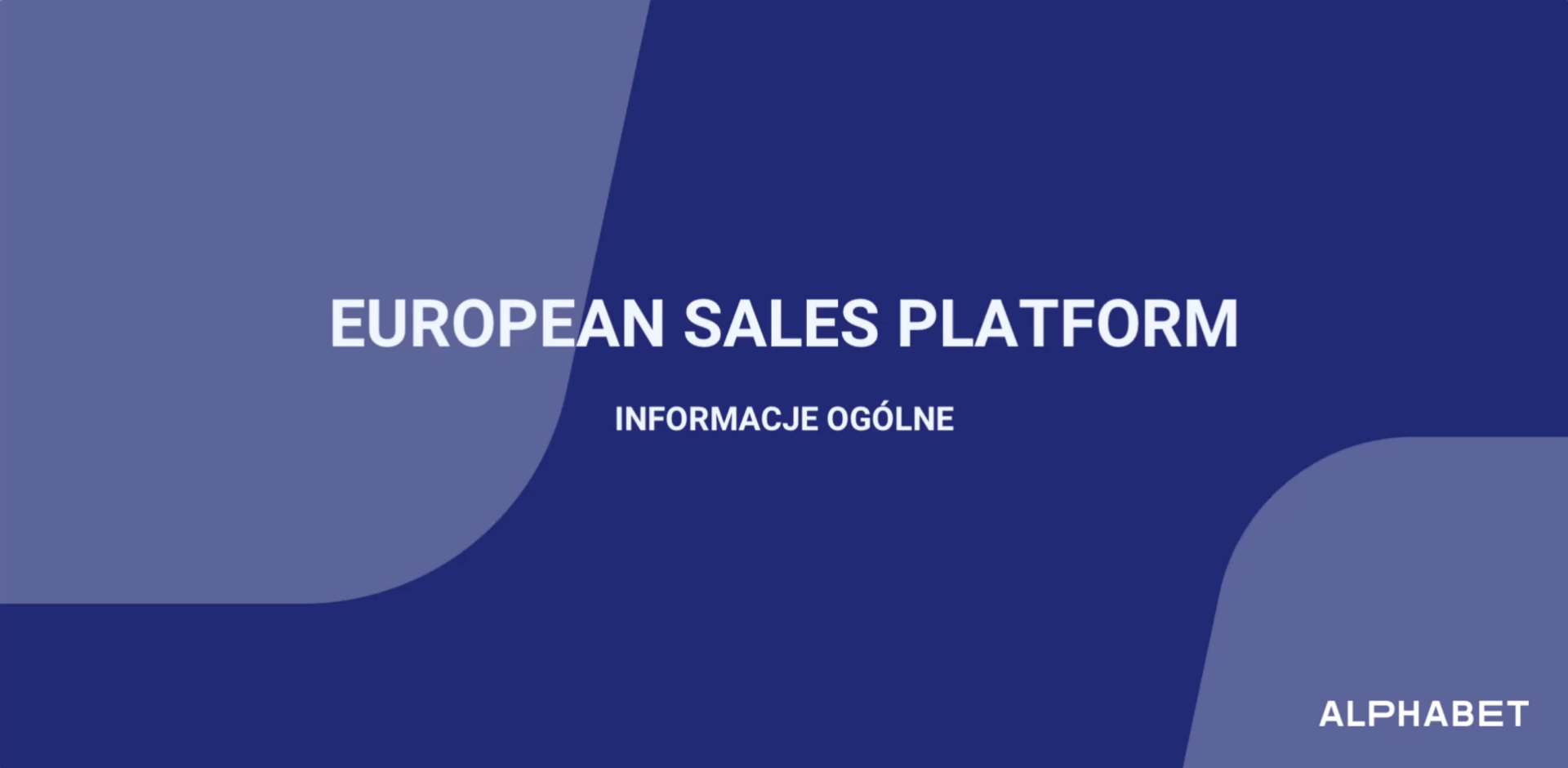 European Sales Platform Alphabet