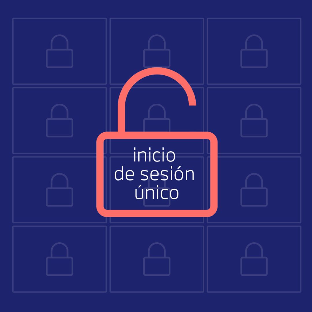 candado color coral sobre fondo azul