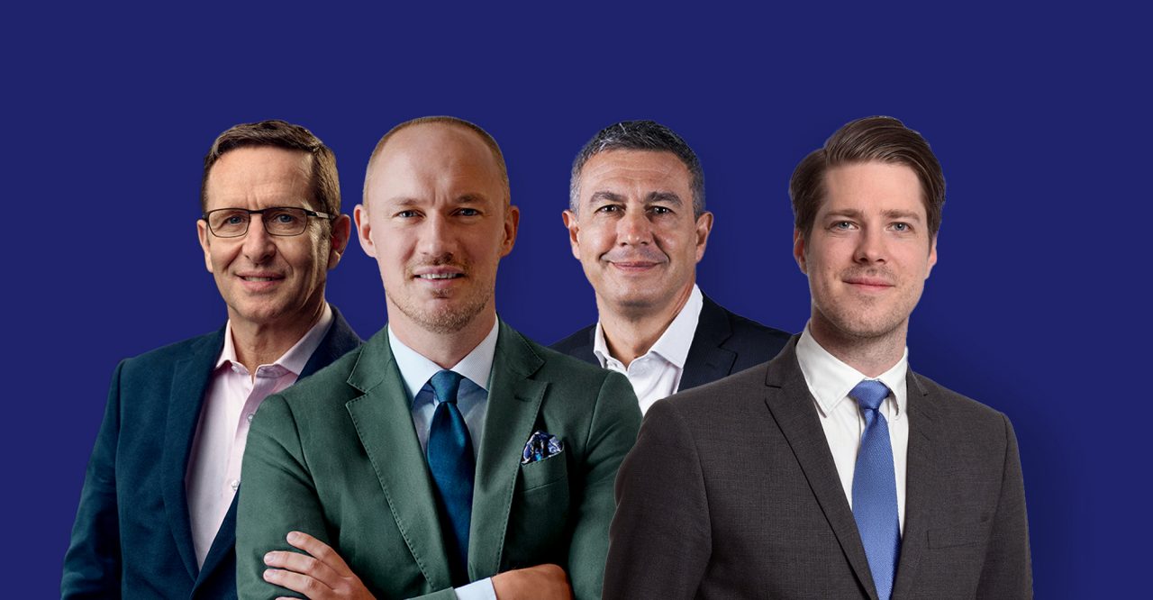 ceos de alphabet con fondo azul