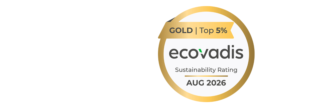 Sello EcoVadis Gold, Top 5 %, Sustainability Rating, agosto 2026