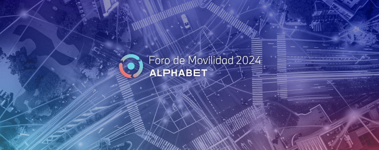 texto de foro de movilidad con fondo azul