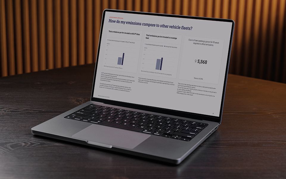 Laptop met grafieken op het scherm.