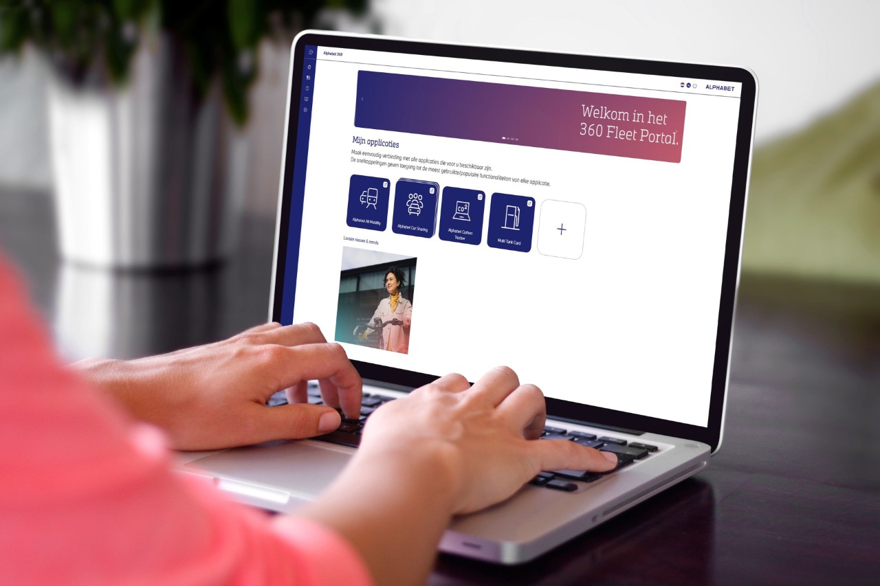 Visuele weergave op een laptop van de Fleet Portal