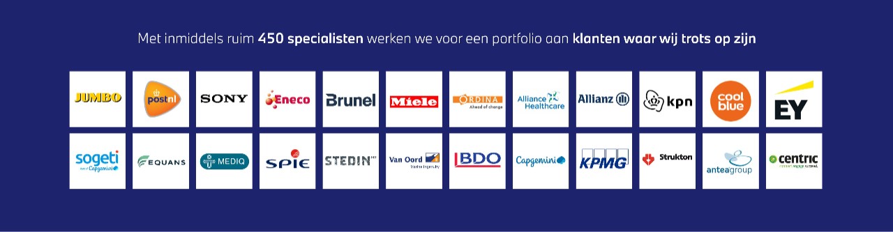 Overzicht met logos van klanten