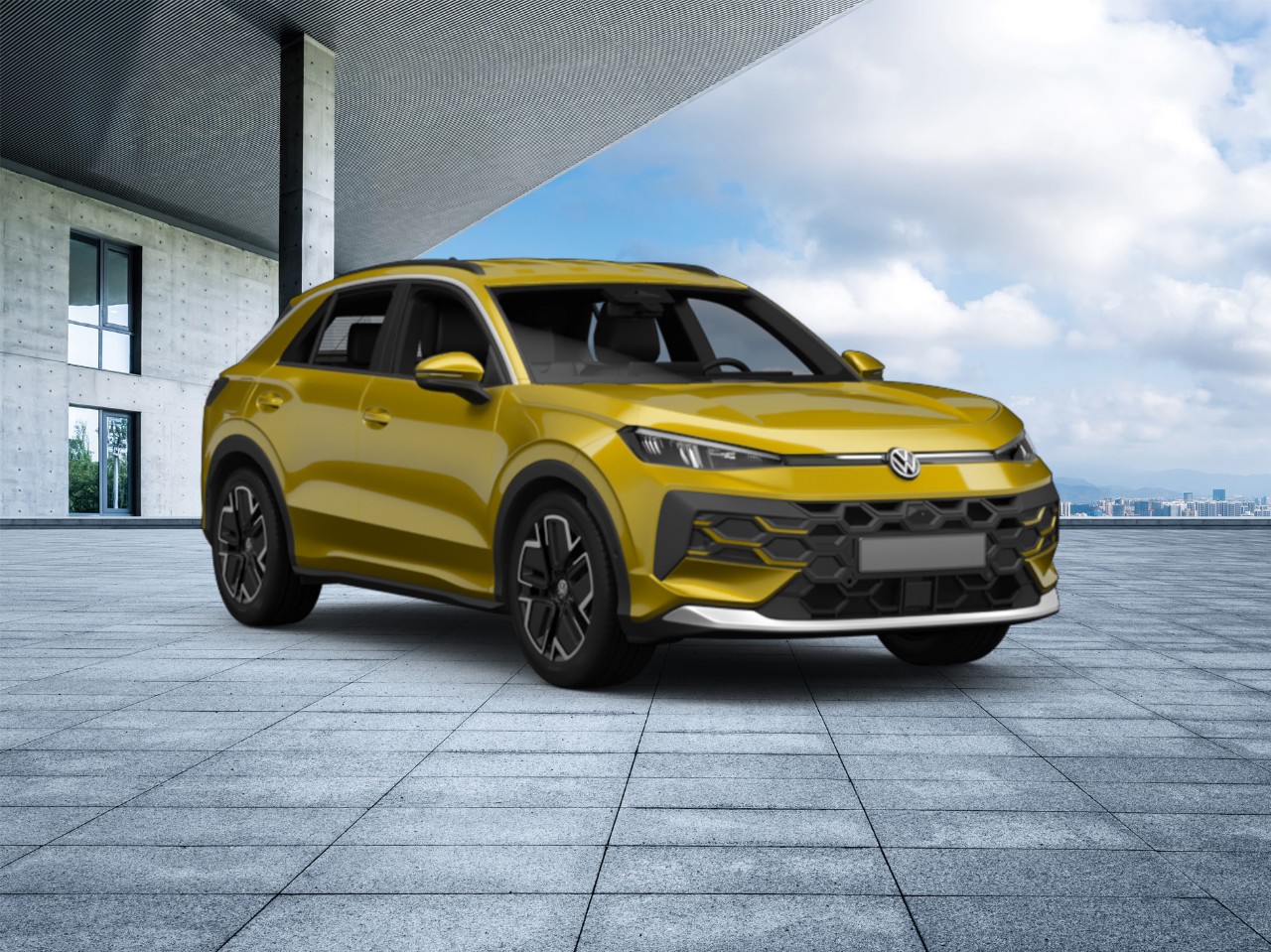 Gele VW T-Roc