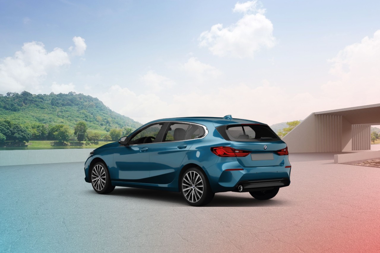 Blauwe BMW 1 Serie