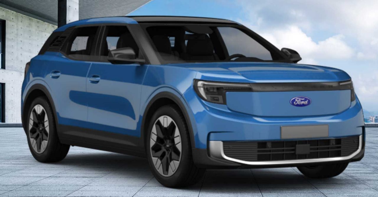 Blauwe Ford Explorer