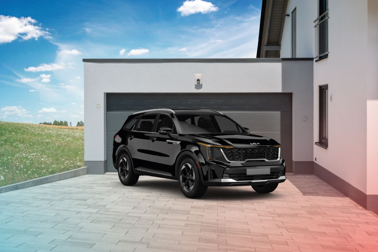 Zwarte Kia Sorento