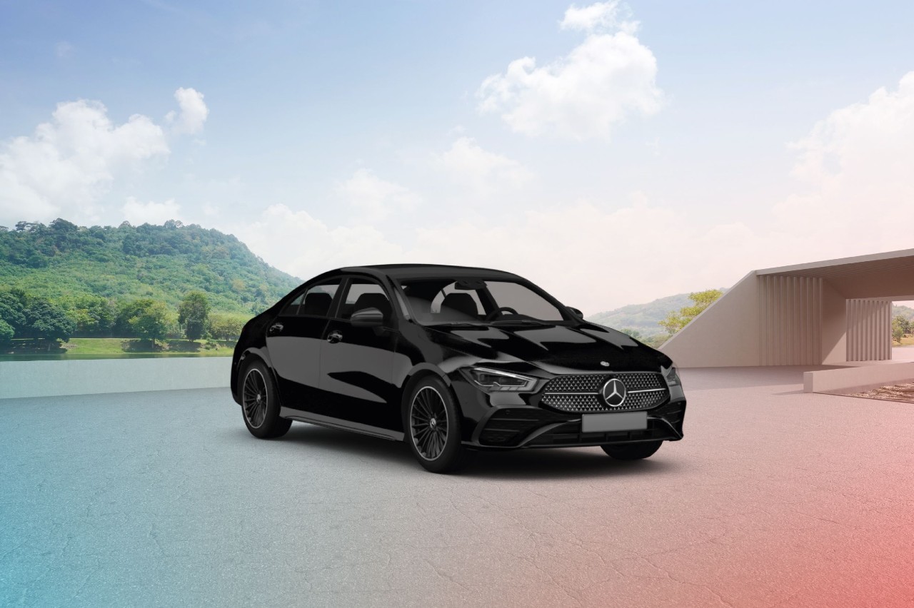 Zwarte Mercedes-Benz CLA