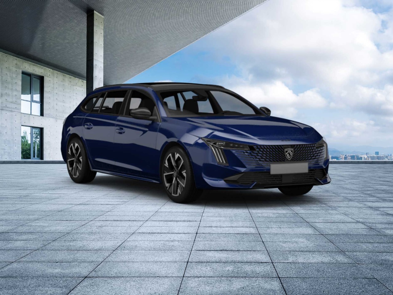 Blauwe Peugeot 508