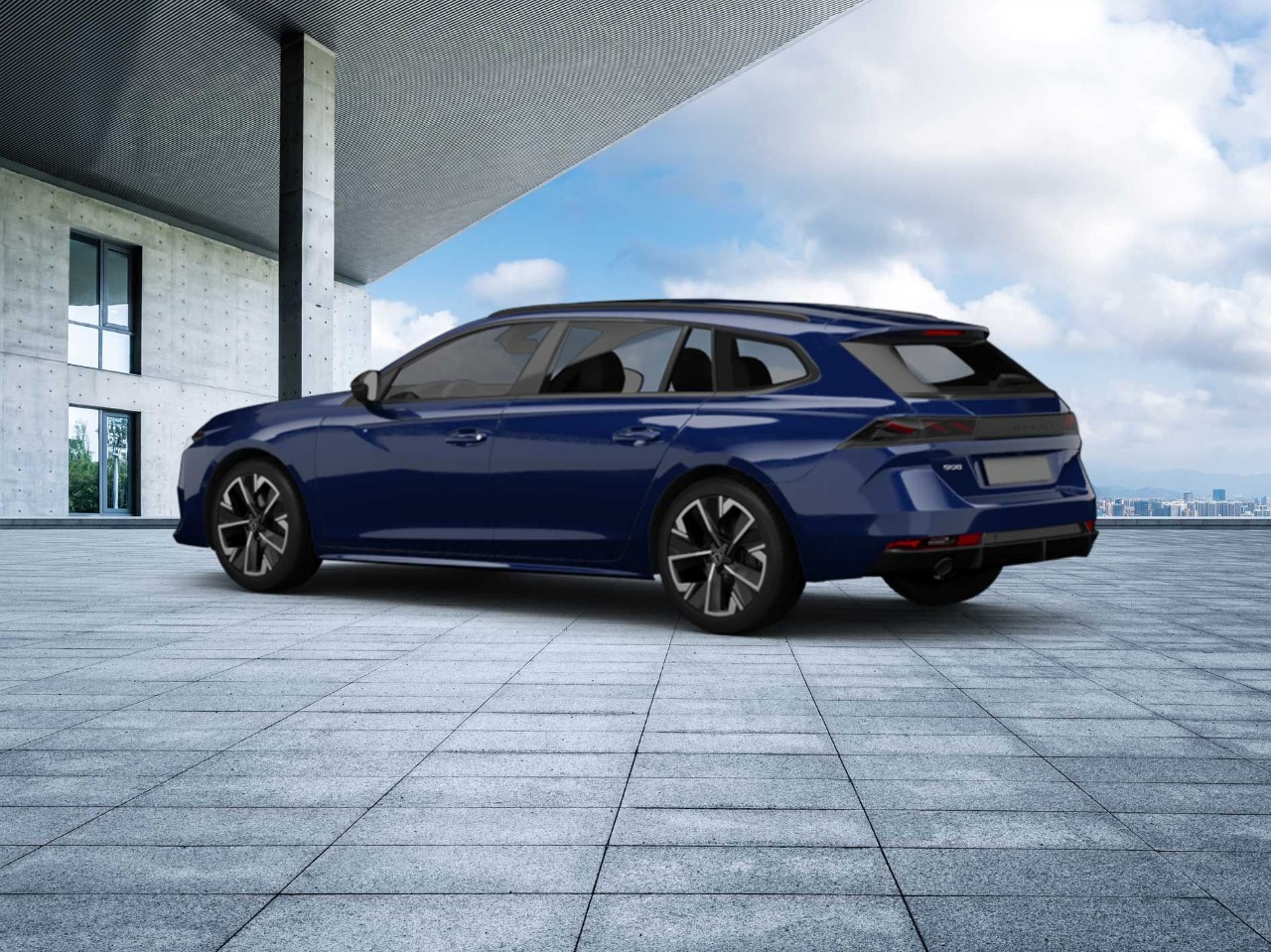 Blauwe Peugeot 508