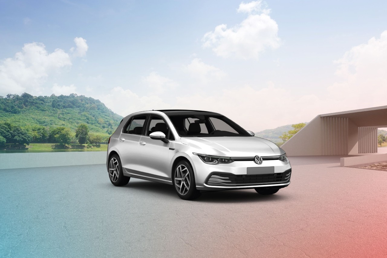 Witte Volkswagen Golf
