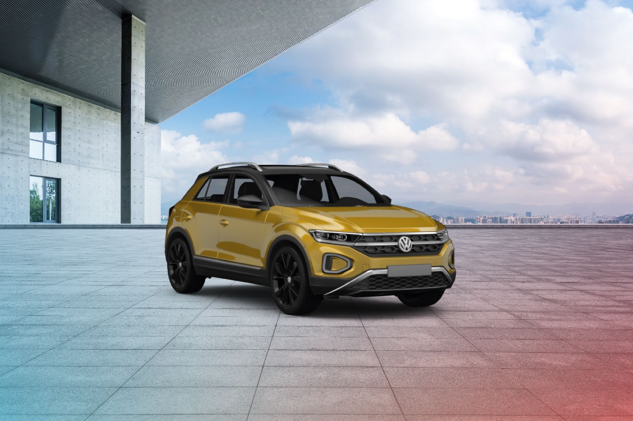Gele Volkswagen T-Roc