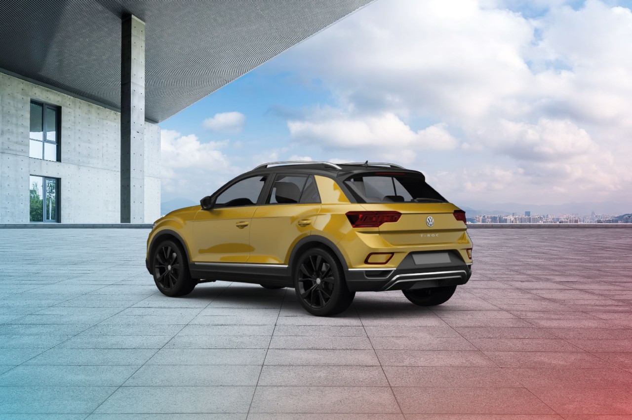 Gele Volkswagen T-Roc