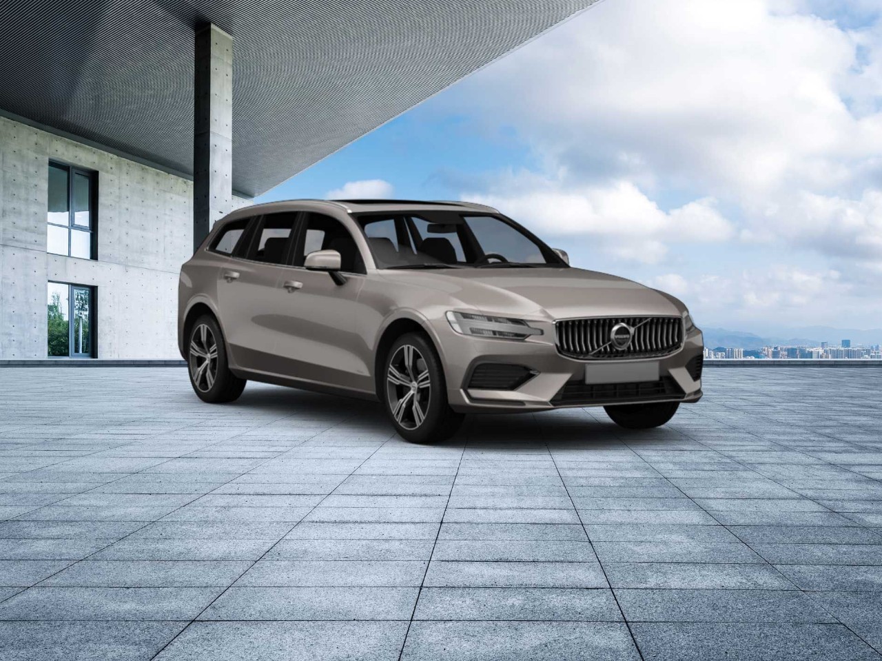 Champagne gekleurde Volvo V60