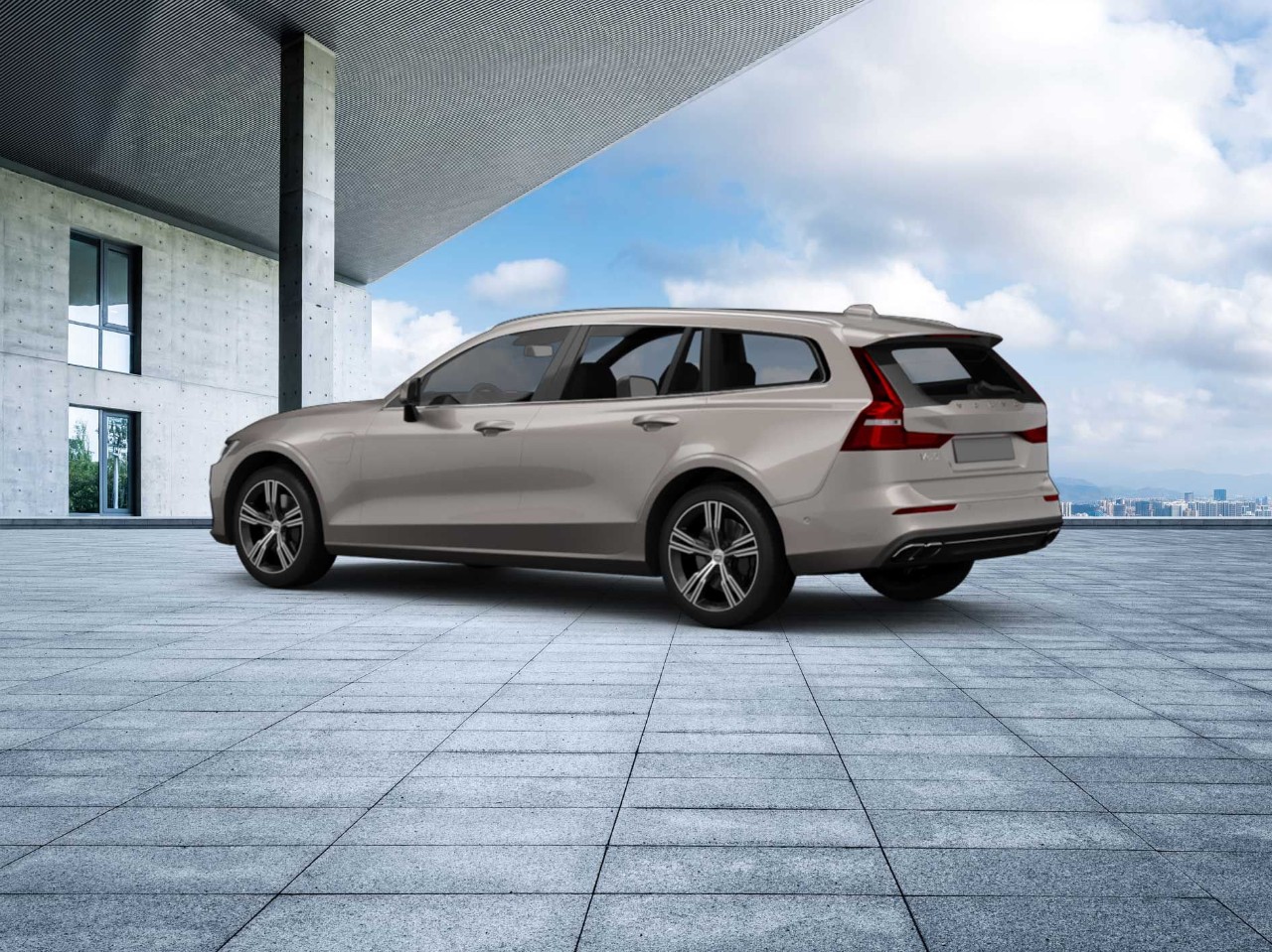 Champagne gekleurde Volvo V60