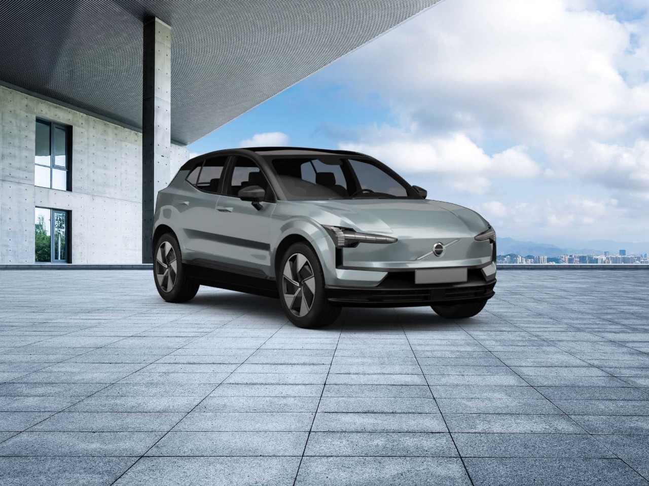Mintgroene Volvo EX30