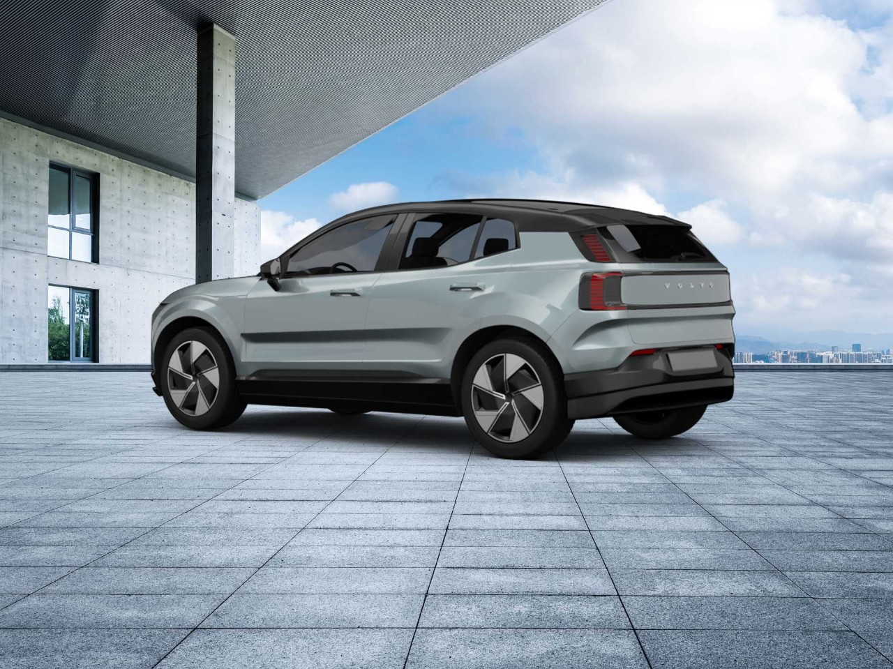 Mintgroene Volvo EX30