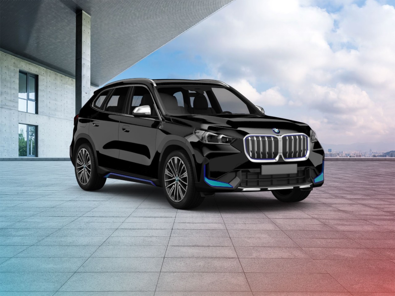 Zwarte BMW iX1